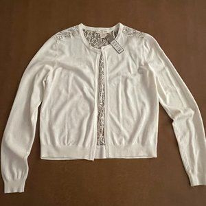 Luxxe Lane Sweater - Lace back - Size Small NWT